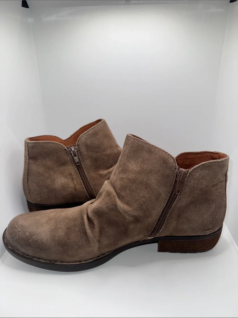 Born Adalee Ankle Boots Bootie Brown Suede Leather Women’s 10